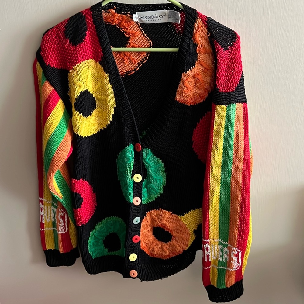 Vintage Eagles Eye Lifesavers Candy Sweater